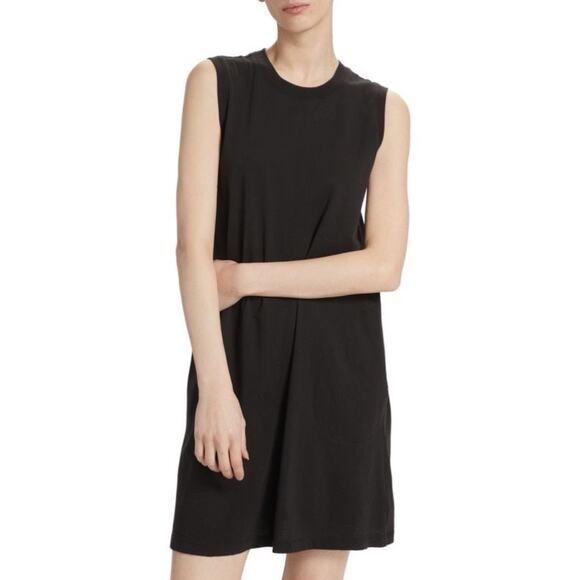 ATM Anthony Thomas Melillo Dress Size Large Sleeveless Pocket Cotton Jersey Mini - Picture 1 of 12